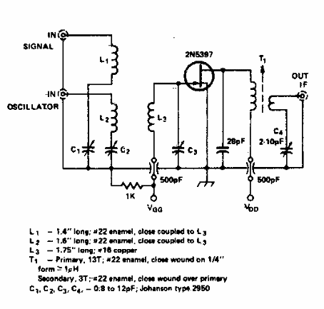 Mezclador RF con FET 
