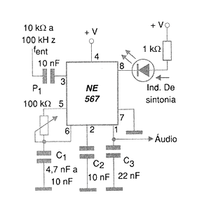 Decodificador FM con 567 
