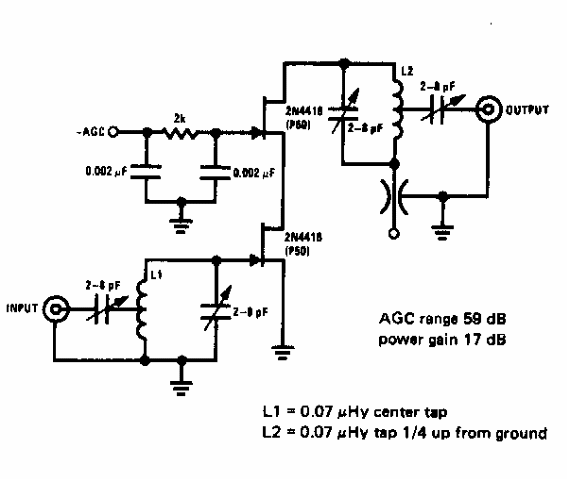 Amplificador de cascode 200 MHz 
