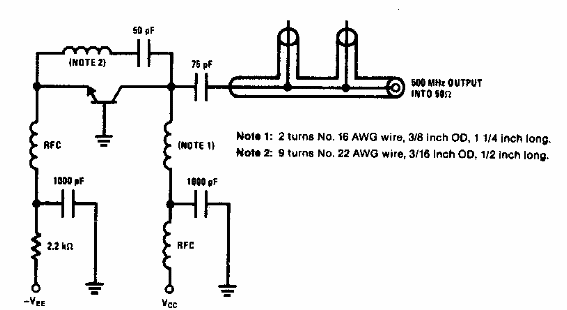 Oscilador de 500 MHz 
