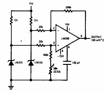 Sensor de temperatura diferencial 
