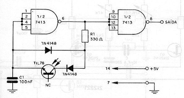 Astable TTL sensible a la luz 
