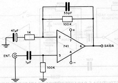 Preamplificador de audio con el 741 
