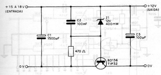 Regulador de 12 V con transistor PNP
