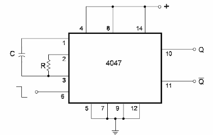 Monoestable con el 4047 (2) 
