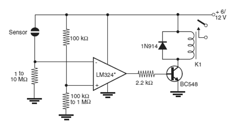 Sensor de toque com el LM324 
