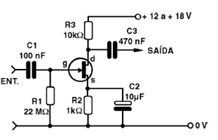 Preamplificador con JFET 
