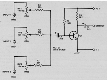 Mezclador de audio simple 
