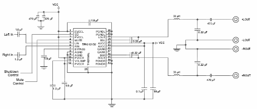 Amplificador de audio estéreo clase D de 15 W 
