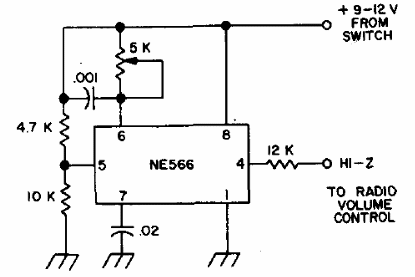 Generador de pitidos para transceptor 
