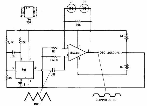 Limitador triangular com el 741 
