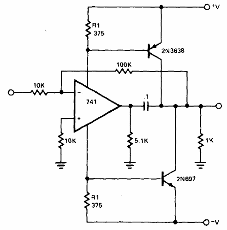 Amplificador de potencia para 741 
