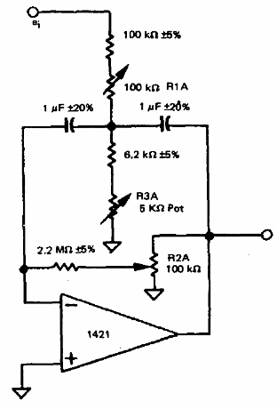 Filtro de 1 Hz con ancho de banda de 0,1 Hz 
