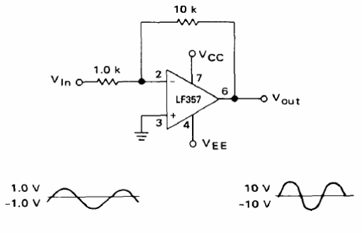 Amplificador operacional de 500 kHz con el LF357 
