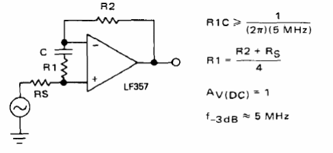 Seguidor de tensión com el LF357
