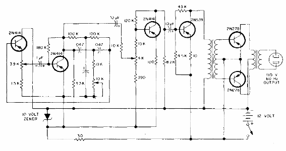 Inversor de 100 W con onda sinusoidal de 60 Hz
