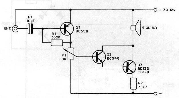 Amplificador de audio simple 
