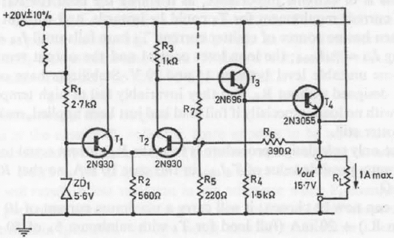 Estabilizador de tensión de 15 V 
