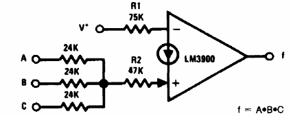 Puerta Y con el LM3900
