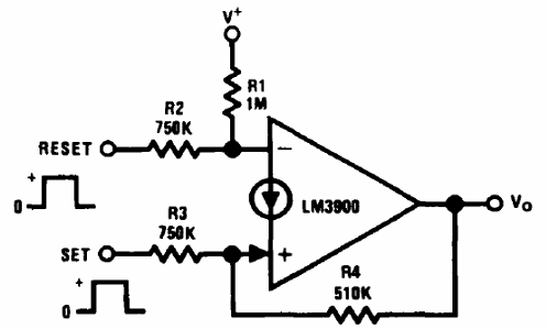 Biestable con LM3900 
