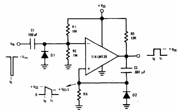 Monoestable con el LM139

