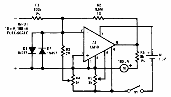 Amplificador de instrumento analógico LM10 
