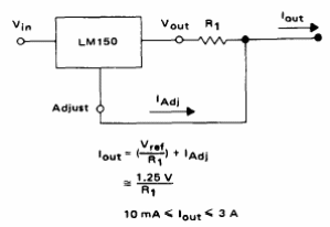 Regulador de corriente hasta 3 A LM150 
