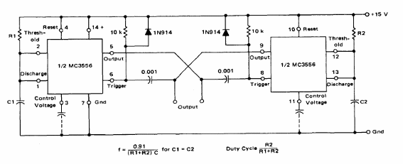 Astable doble MC3556
