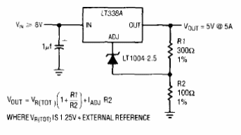 Regulador 5 V x 5 A com el LT330A 
