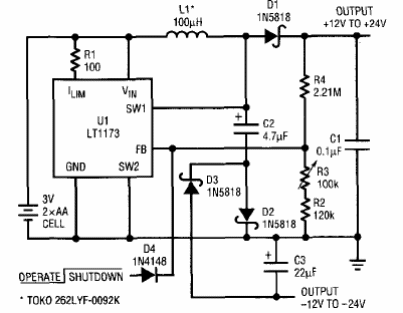 Convertidor DC DC para polarización de LCD
