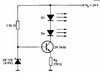 Fuente de corriente constante bipolar para LED 
