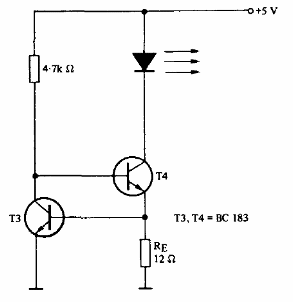 Fuente de corriente constante para LED con dos transistores 2
