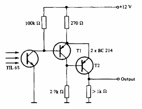 Disparador óptico para fototransistor 
