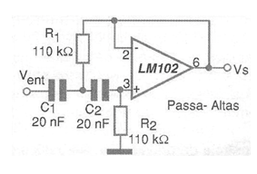 Filtro de pasa alta LM102 
