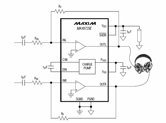 Amplificador de 1 V para audífonos
