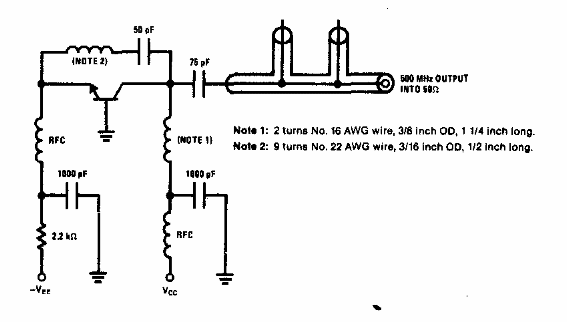 Oscilador de 500 MHz 
