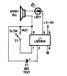 LED sonoro intermitente 
