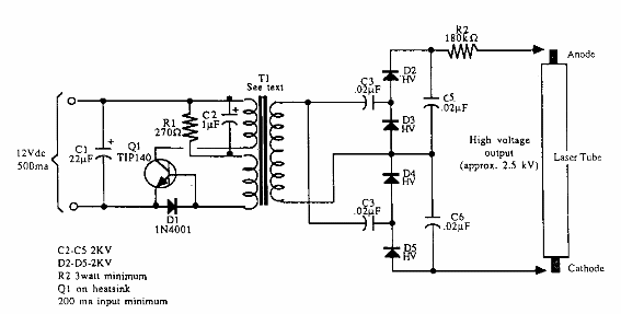 Fuente para LASER HeNe 
