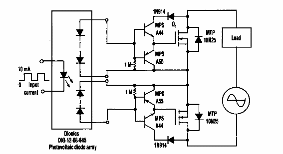 Amplificador de corriente con MOSFET 
