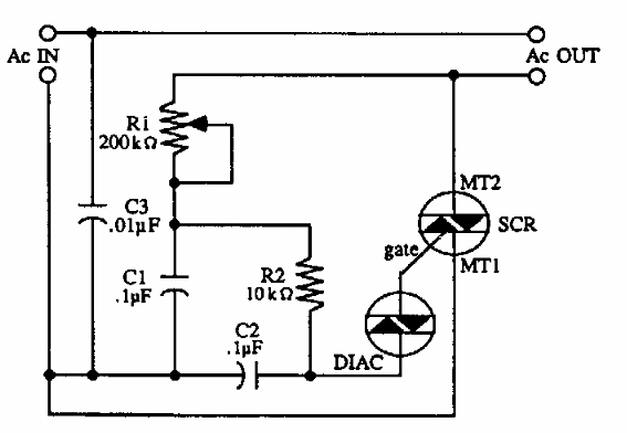 Control de motor con triac
