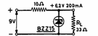 Fuente de alimentación de 6 V con zener de potencia
