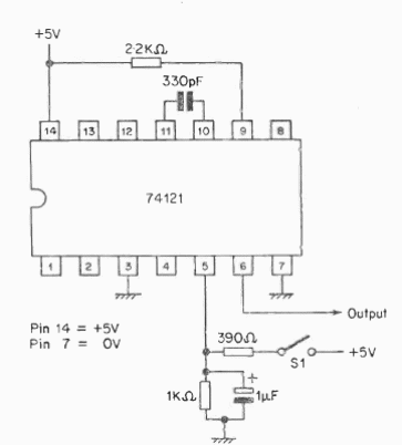 Generador de pulsos 74121 
