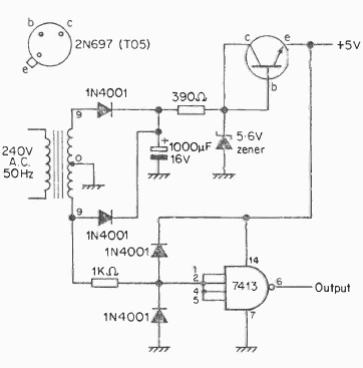 Base de tiempo y fuente de 5V 
