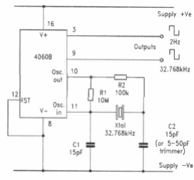 Oscilador 4060 XTAL 
