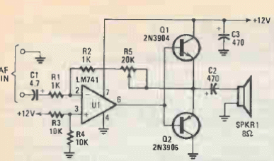 Amplificador audio 741 
