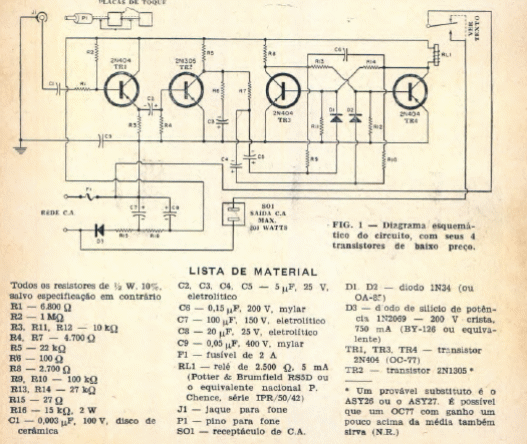 Interruptor táctil capacitivo 
