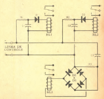 Control de 3 relés 
