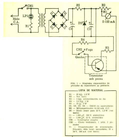 Probador de transistores de potencia 
