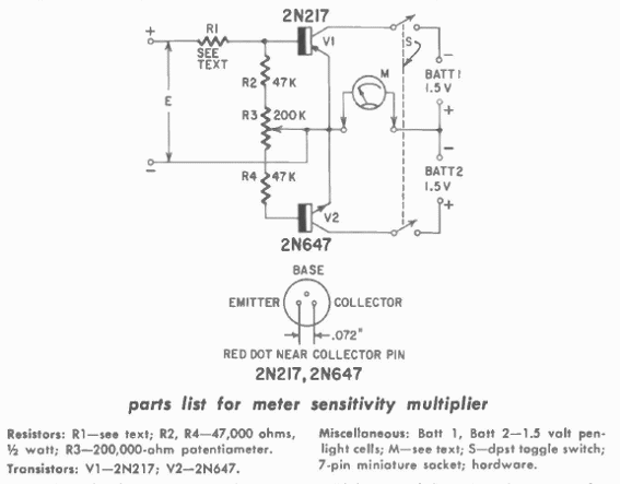 Multiplicador de sensibilidad para el instrumento 
