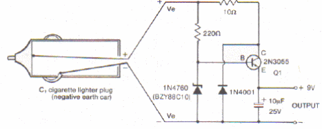 Reductor de 9V para coche 
